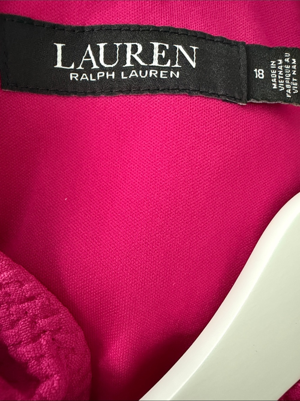 Lauren Ralph Lauren Balloon-Sleeve Dress Pink Dress with pockets size 18 - Picture 5 of 7